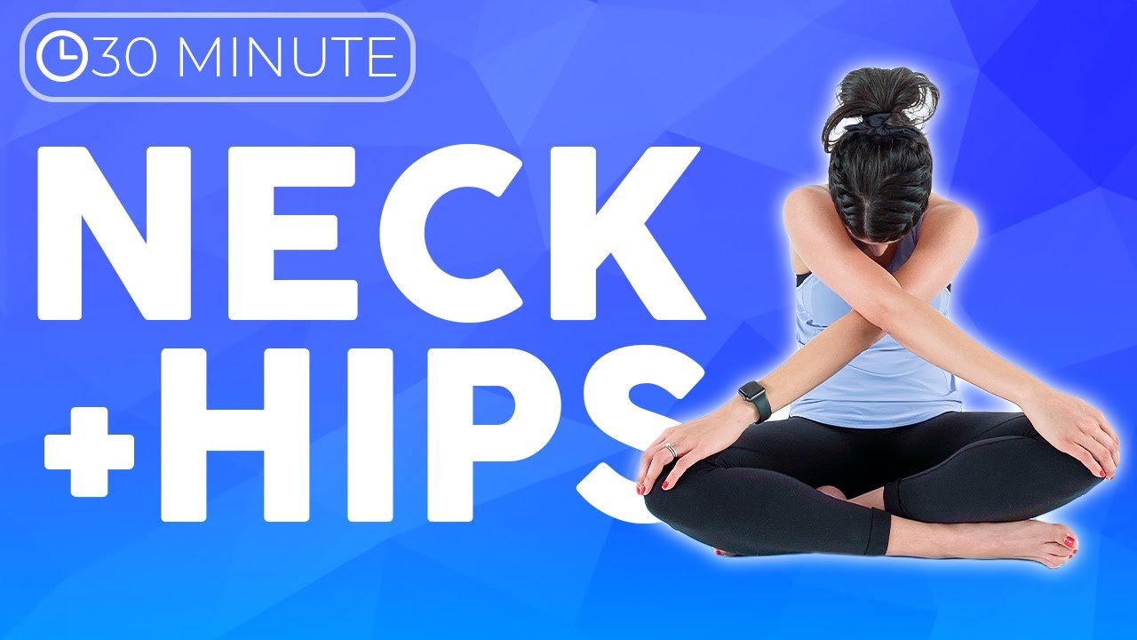 30 min Yoga Stretch to UNWIND Tight Neck & Hips | Sarah Beth Yoga