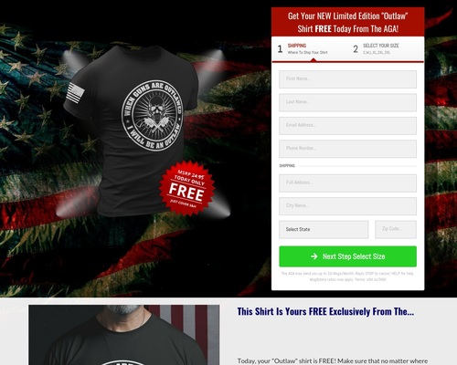 FREE T-Shirt For 2nd Amendment Supporters! "When Guns Are Outlawed, I'll Be An Outlaw"