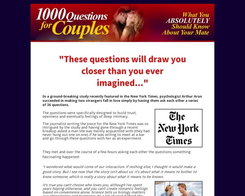 1000 Questions for Couples - official site