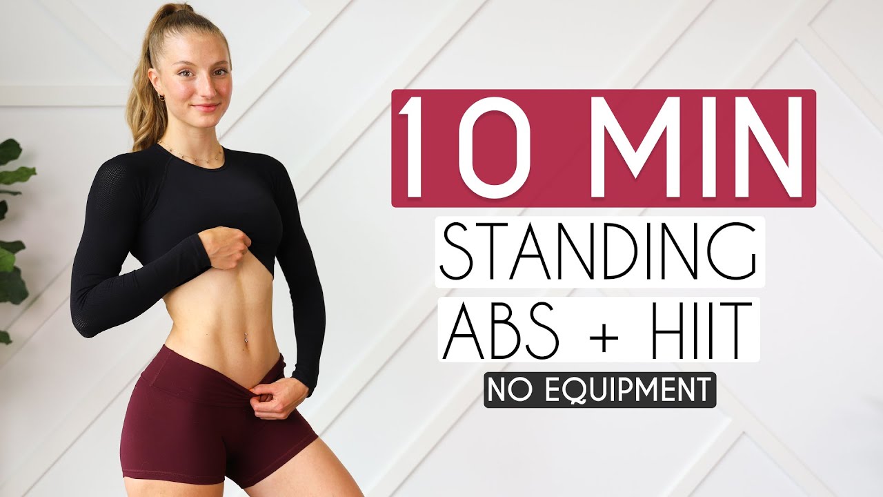 10 MIN STANDING ABS + HIIT (Equipment Free Fat Burn)