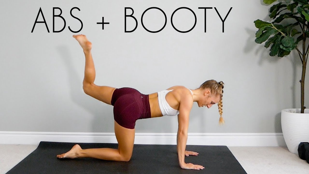 2 in 1 ABS AND BOOTY No Equipment Home Workout (20 min)