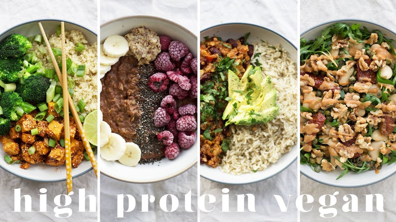 HIGH PROTEIN VEGAN MEALS | 5 Recipes = 173g Protein