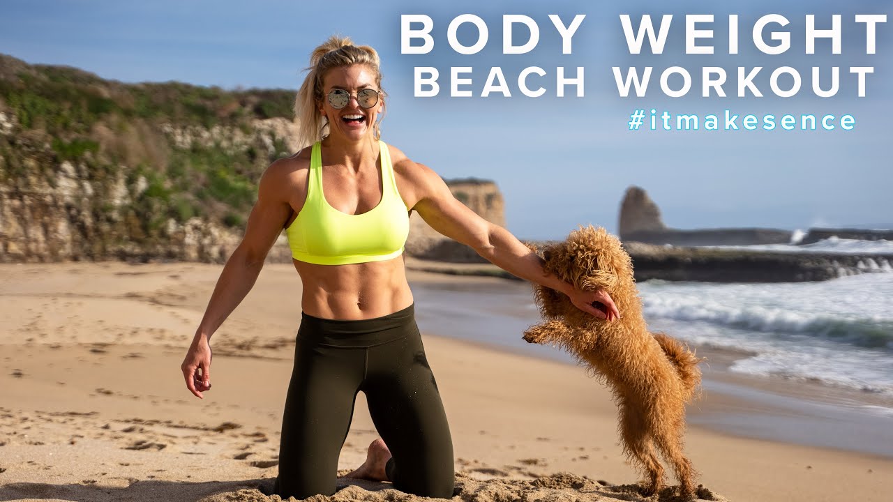 BROOKE ENCE VLOGS | Body Weight Beach Workout