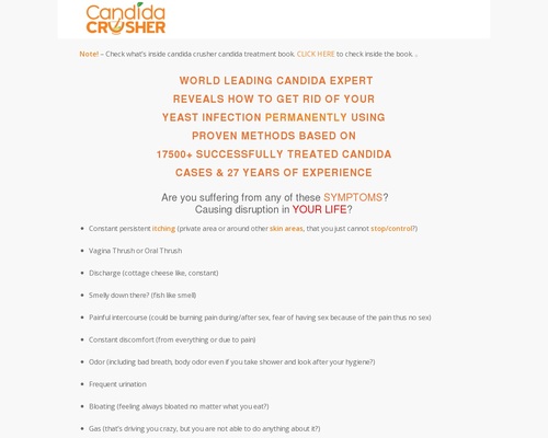 Candida Crusher - Permanent Yeast Infection Solution By Dr Eric Bakker