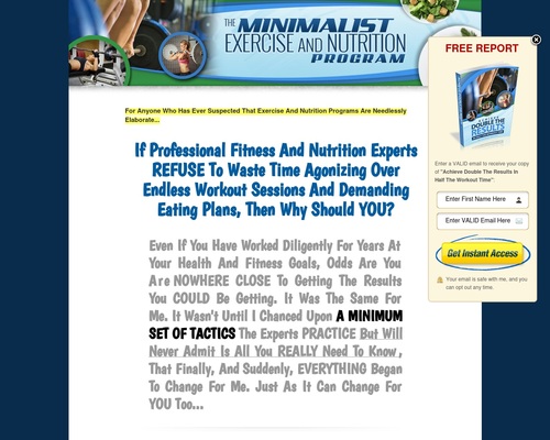 The Minimalist Exercise And Nutrition Program