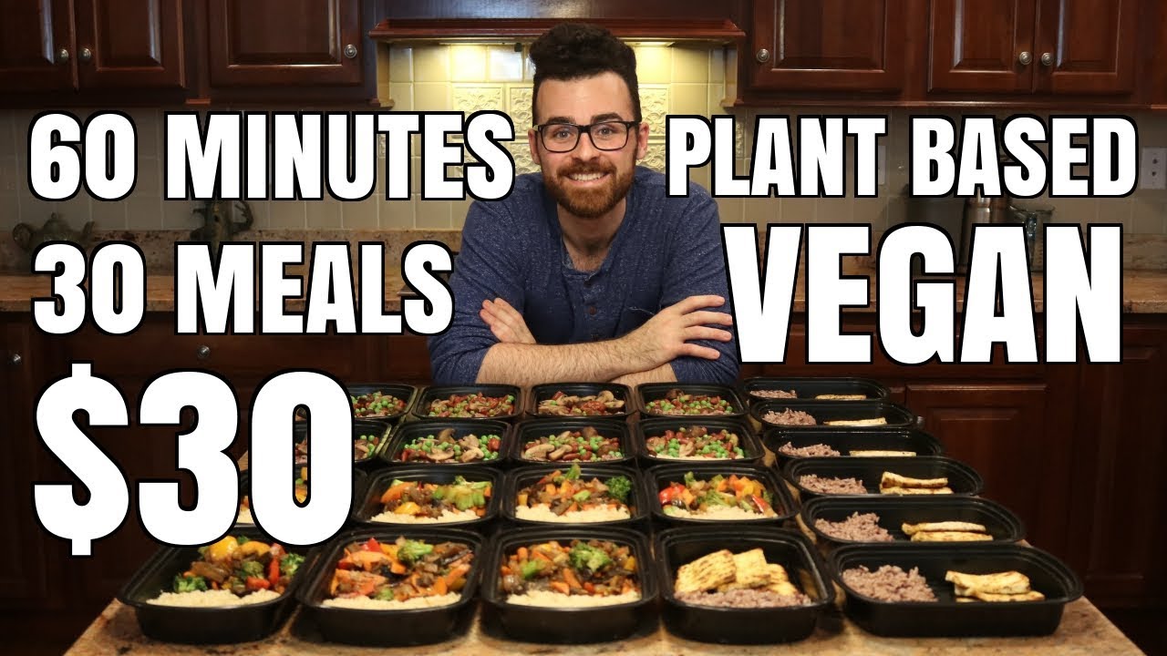 30 Meals for $30 in 60 minutes || Plant Based Vegan Meal Prep || Steph & Adam