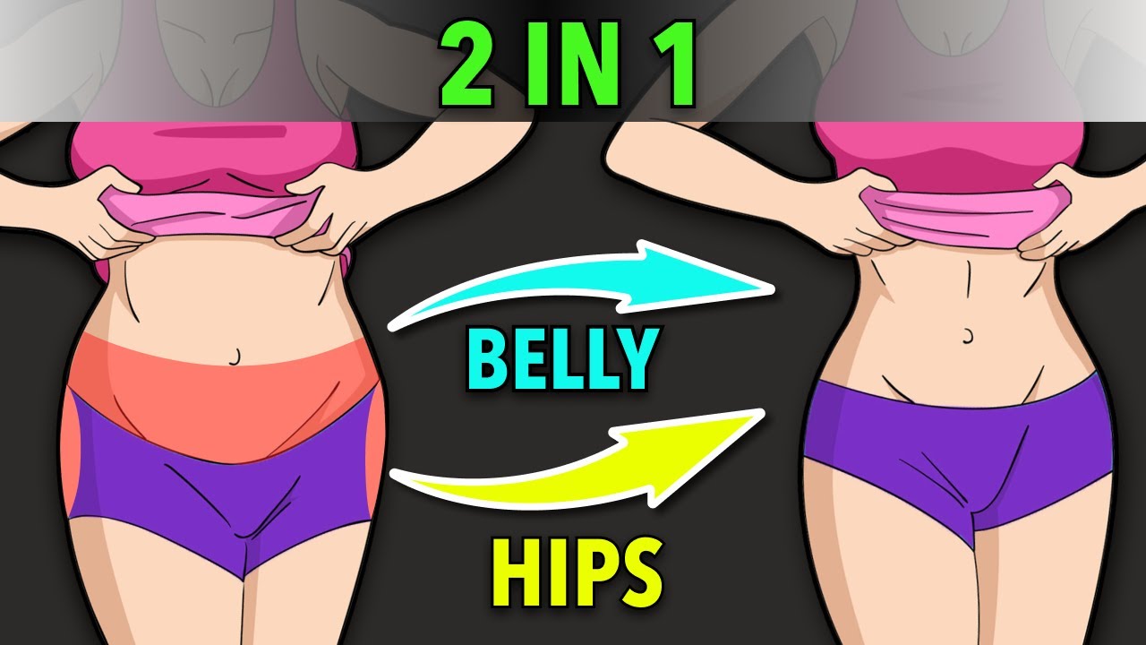 2 in 1: Lower Belly Fat and Hips Workout