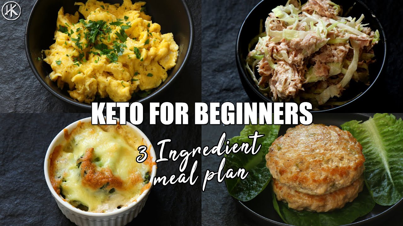 Keto for Beginners - 3 Ingredient Keto Meal Plan | How to start Keto | Free Keto Meal Plan