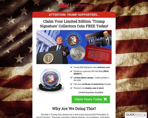 Claim Your FREE Trump Signature Collectors Coin