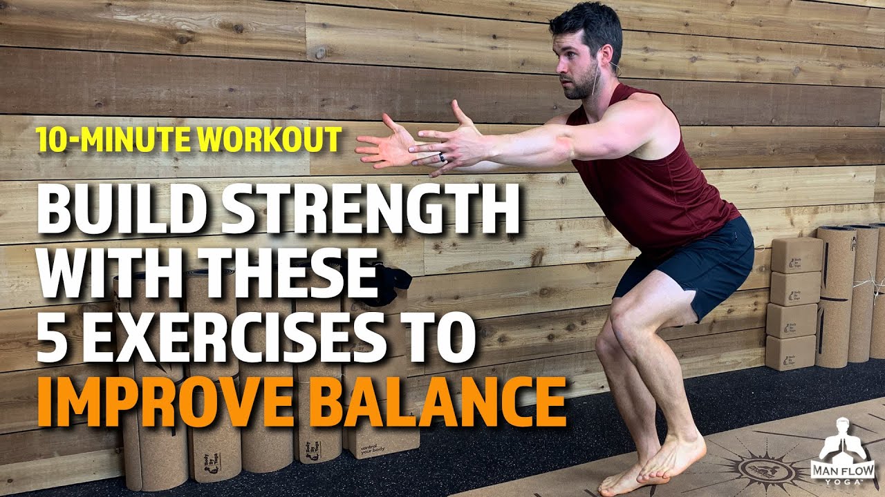 10-MIN BALANCE YOGA | BUILD STRENGTH WITH THESE 5 EXERCISES TO IMPROVE BALANCE | YOGA FOR MEN