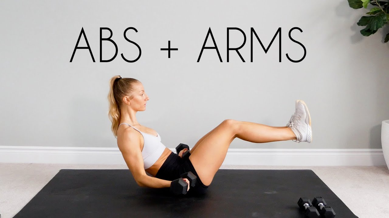 15 min INTENSE Toned Arms + Flat Abs Workout