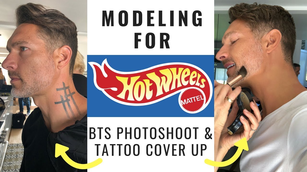 MATTEL HOT WHEELS & NECK TATTOO COVER UP?! - BTS Photoshoot With Male Model Weston Boucher