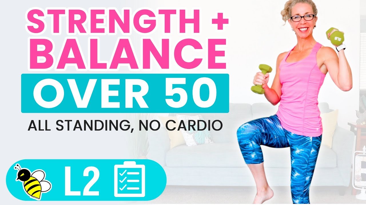 25 Minute Barefoot BALANCE + STRENGTH Workout, Functional Fitness for Women Over 50