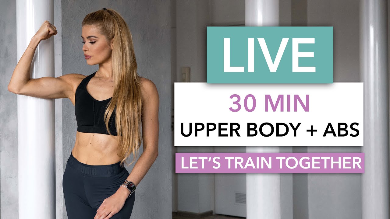 30 MIN UPPER BODY & ABS - Let's train together / No Equipment I Pamela Reif