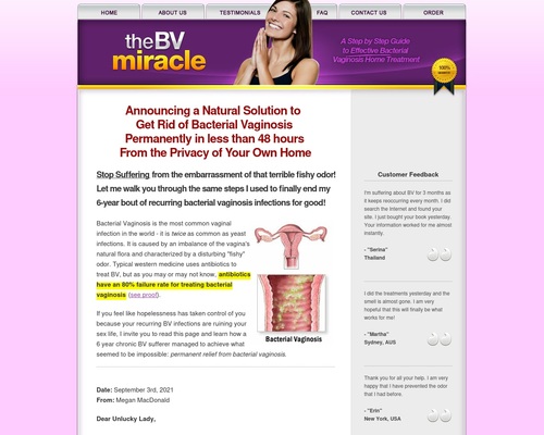 Bv Miracle ~ Bacterial Vaginosis ~ Converting At Insane 15-20% Per Hop