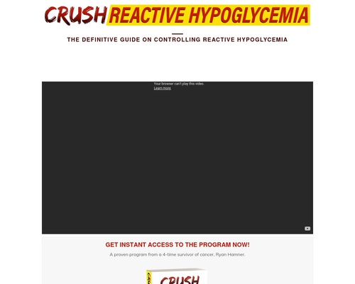 Crush Reactive Hypoglycemia – The Definitive Guide On How to Overcome Reactive Hypoglycemia.