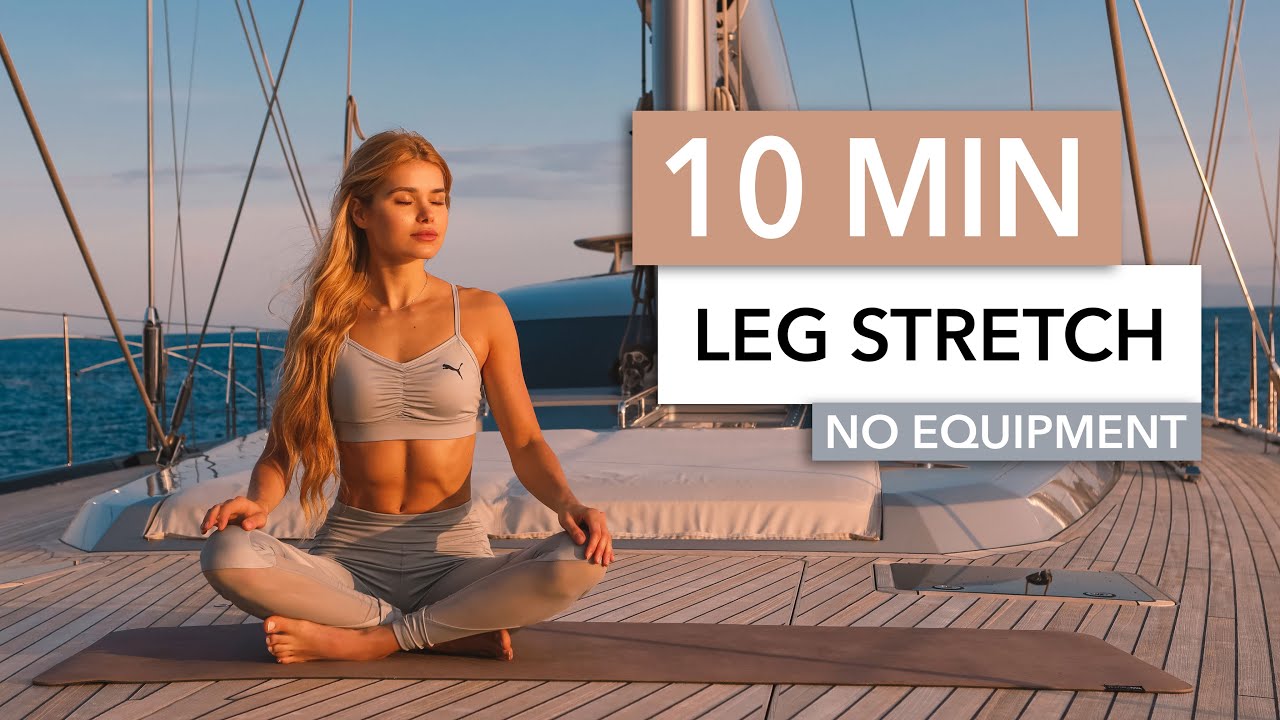 10 MIN LEG STRETCH - hamstrings, butt, thighs - for sore muscles and flexibility I Pamela Reif