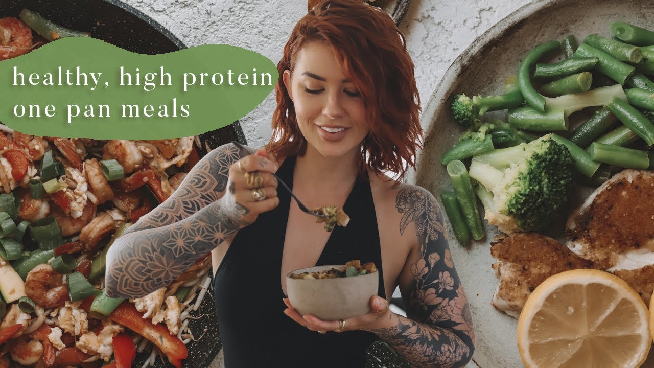 4 simple one-pan dinners || high protein & healthy