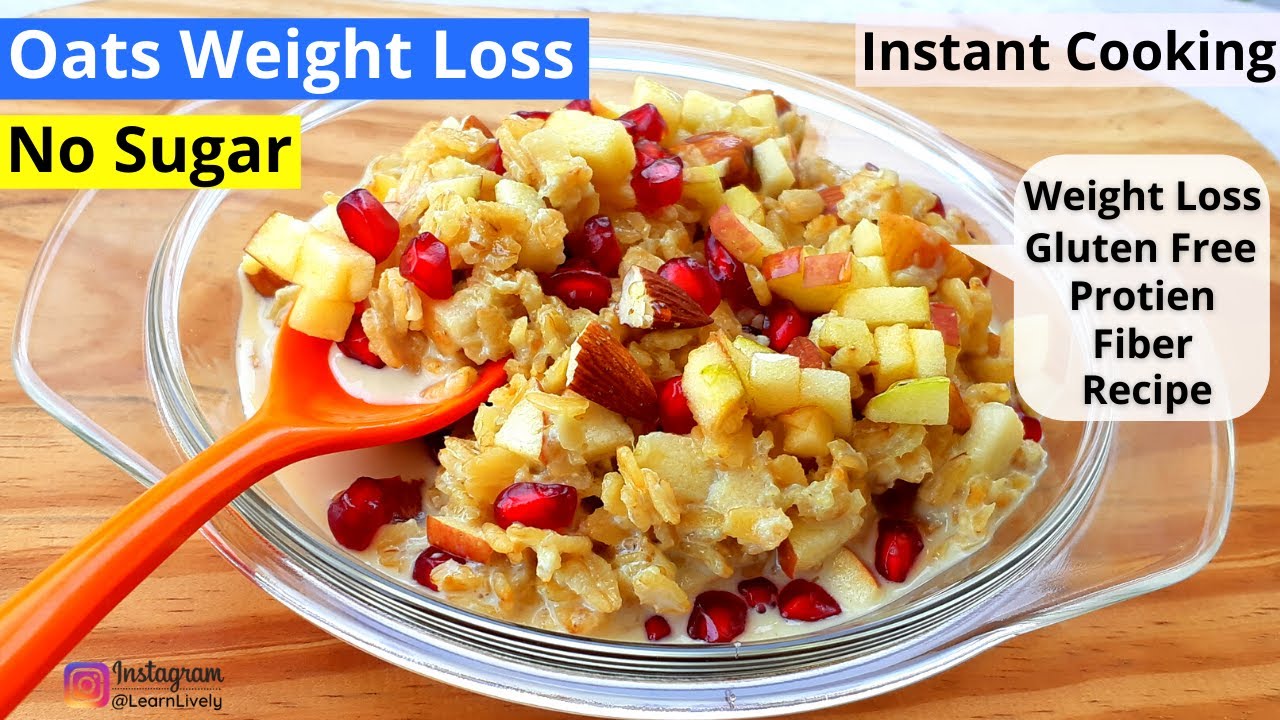 Oats Weight loss Recipe | No Sugar Gluten Free | Instant Breakfast Idea | Oatmeal for Weightloss