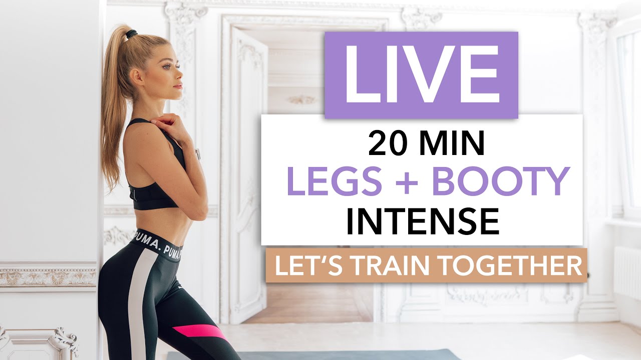 20 MIN LEGS + BOOTY - Let's train together / No Equipment I Pamela Reif