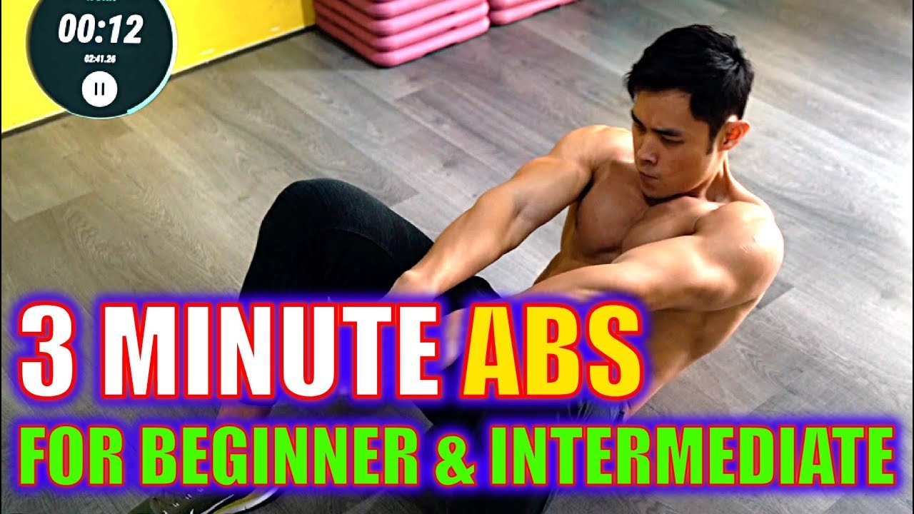 [Level 2] 3 minute Abs workout for Beginners & Intermediate!