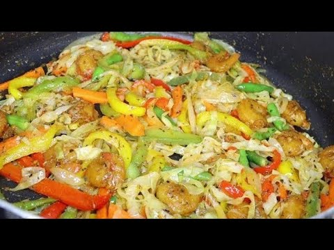 healthy vegetable stir fry cabbage! weight loss recipe! eat to get in shape