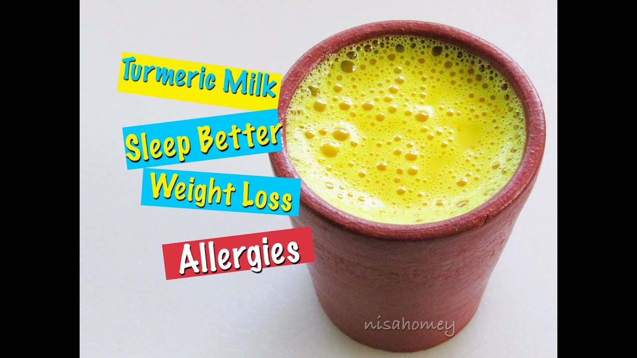 How To Make Turmeric Milk – Golden Milk Recipe – Haldi Doodh For Quick Weight Loss & To Sleep Better