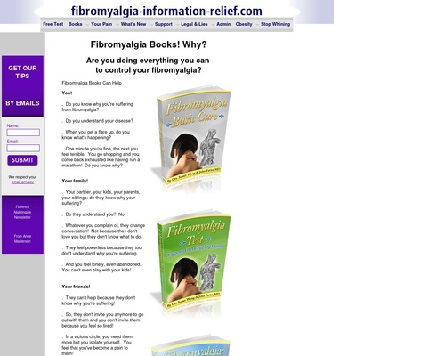 Fibromyalgia books are a good complement to the website information
