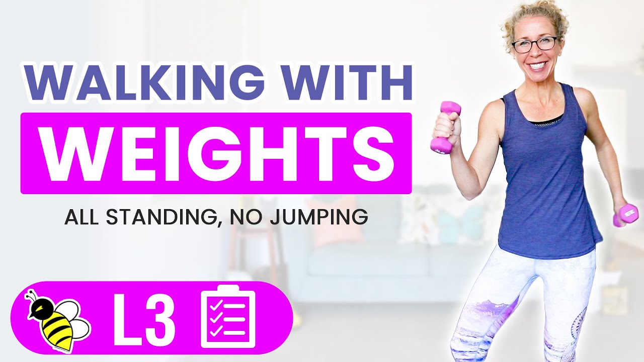 WALKING with WEIGHTS, 40 minute osteoporosis prevention workout | Pahla B Fitness