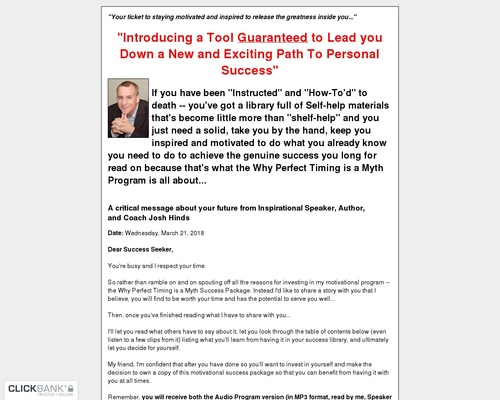 Motivational Success Package - Audio Program and eBook by Josh Hinds - Inspirational Speaker and Author