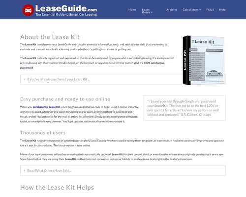 Car Leasing Kit and Guide
