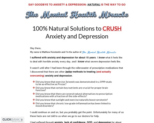 The Mental Health Miracle | Crush Anxiety and Depression