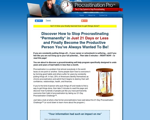 Procrastination Pro (TM) - Top  Procrastination Offer on CB!